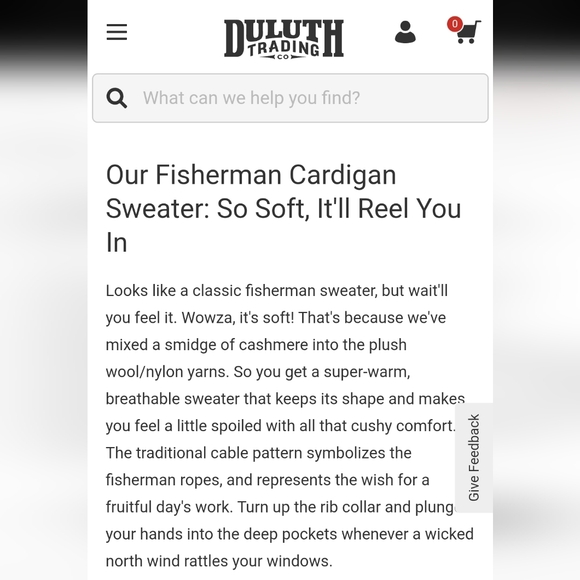 Duluth Trading Company Wool Cardigan - Picture 9 of 10